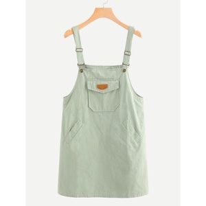 Bib Pocket Overall Dress